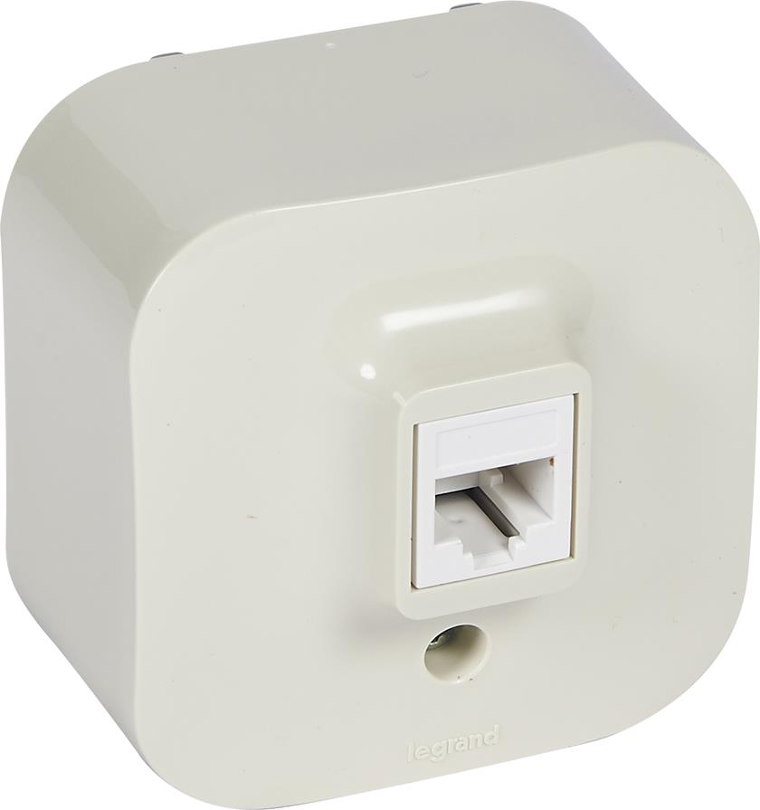 Розетка RJ45 cat.5e IP21 открит монтаж цвят Крем Forix Legrand