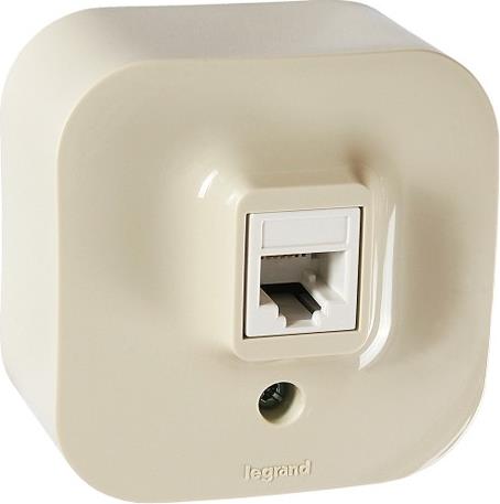 Розетка RJ11 IP21 открит монтаж цвят Крем Forix Legrand