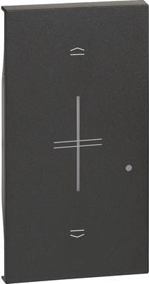 Лицев панел за Smart ключ за щори 2 мод. цвят Черен LNow Bticino с Netatmo