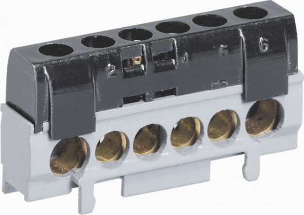 Клема изолирана ЧЕРНА 2х35mm2 + 4х25mm2 125A Legrand