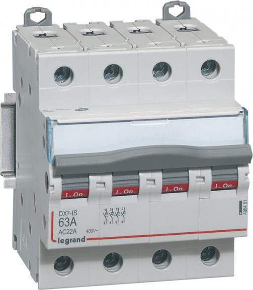 Товаров прекъсвач /шалтер/ DX3-IS 63A 4P 4 мод. Legrand