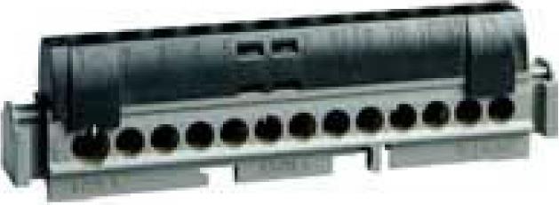 Клемен блок с основа, 8 изхода 8х1.5-16mm2 черна Legrand