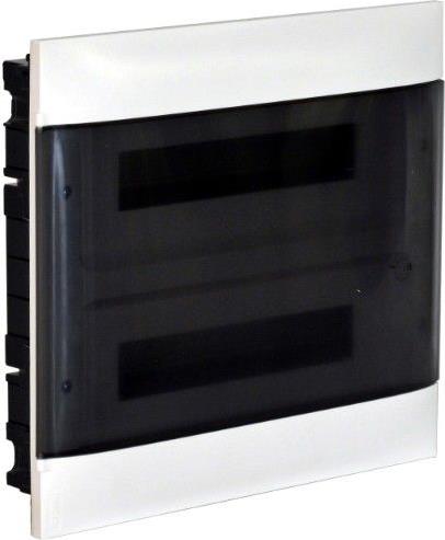 Табло за СКРИТ монтаж 2х18 мод. Practibox S с прозрачна врата и Н и РЕ клеми Legrand