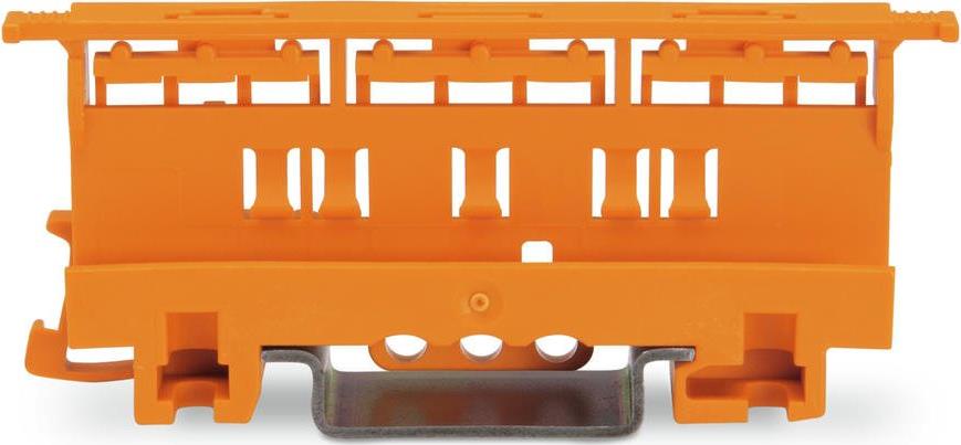Държач за монтаж на клеми серия 221 - 4мм2 към DIN шина оранжев Wago 