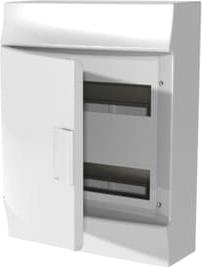 Табло за открит монтаж 2x12мод. Mistral41W с бяла НЕ прозрачна врата и Н и РЕ клеми ABB