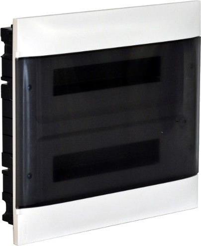 Табло за СКРИТ монтаж 2х12 мод. Practibox S с прозрачна врата и Н и РЕ клеми Legrand