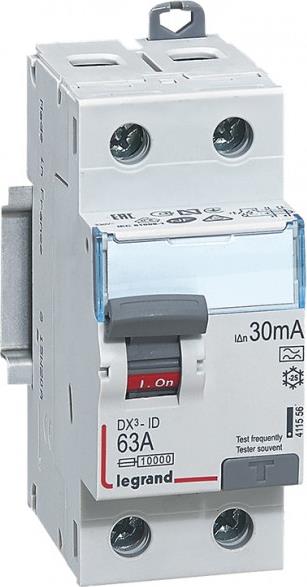 ДТЗ 2P 63A 30mА серия DX3 ID тип A Legrand
