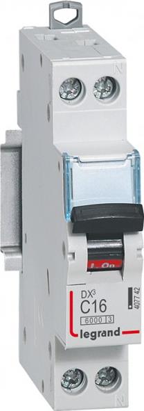 Автоматичен прекъсвач DX3 1P+N 16A крива С 6kA Legrand
