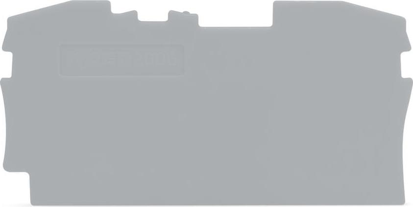 Крайна капачка 6мм2 сива за редова клема TOPJOB® S Wago