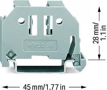 Краен стопер /ограничител/ без винтов захват 10мм ширина Wago
