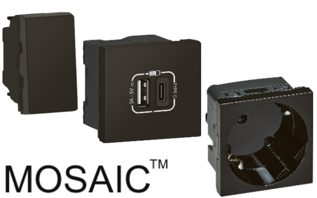 Черни механизми Mosaic Legrand