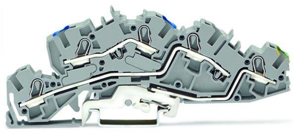 Редова клема N/L/PE СИВА 6мм2 БЕЗВИНТОВА серия TOPJOB® S Wago