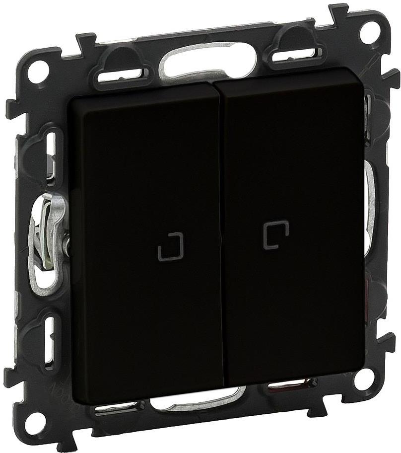 Сериен девиаторен ключ с индикация 0.15мА LED цвят черен Valena Life Legrand