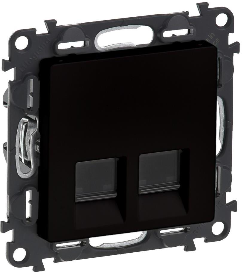 Розетка 2xRJ45 cat.6 UTP цвят черен Valena Life Legrand