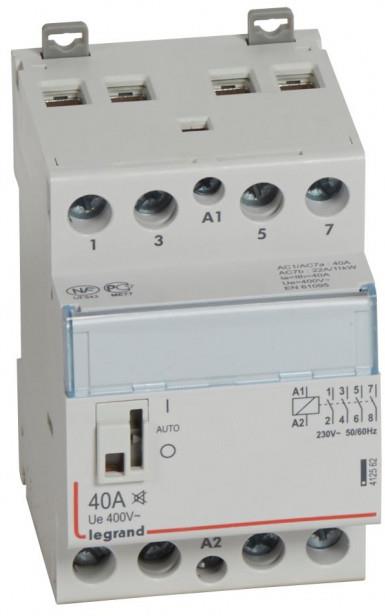 Модулен контактор с ръкохватка CX3, 40A 4NO 220V 3 модула БЕЗШУМЕН Legrand