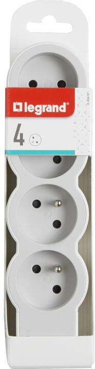 Разклонител БЯЛ 4x френски стандарт без кабел Standard NEW Legrand