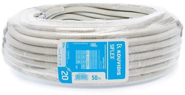 Гофрирана тръба вън. ф32мм вътр. ф24.5мм 320N клас 2241 цвят Сив SIFLEX 25м Kouvidis