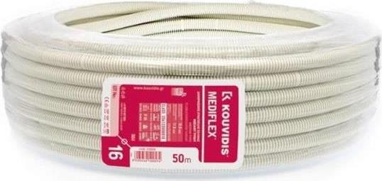 Гофрирана тръба вън. ф40мм вътр. ф31.0мм 750N клас 3341 цвят Сив UV стабилизирана MEDIFLEX 20м Kouvidis