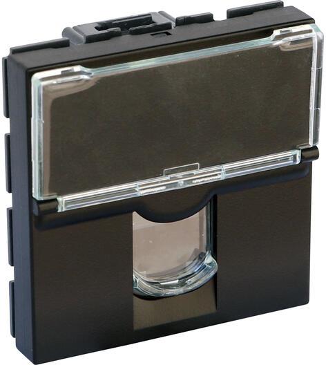 Розетка RJ45 cat.6 UTP 2 мод. цвят Черен Mosaic Legrand