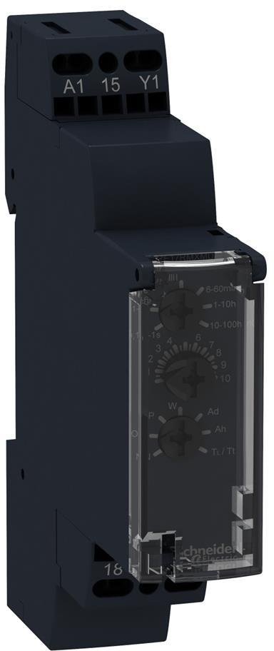 Реле за време, мултифункционално, 9x 0.1s...100h, 1c/o 8A, 24...240Vac SE