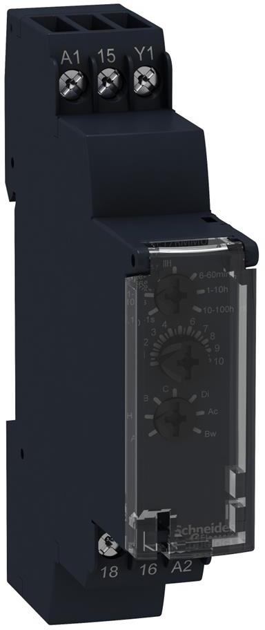 Реле за време, мултифункционално, 10x 0.1s...100h, 1c/o 8A, 24...240Vac SE