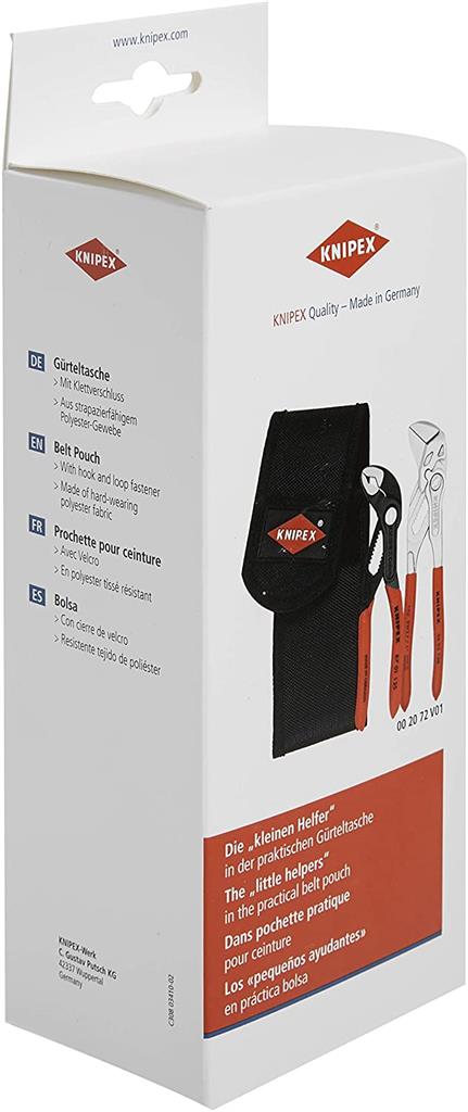 Комплект с 2 бр. клещи - Cobra 125мм (K8701125), раздвижени 150мм (K8603150), калъф (K001972LE) Knipex