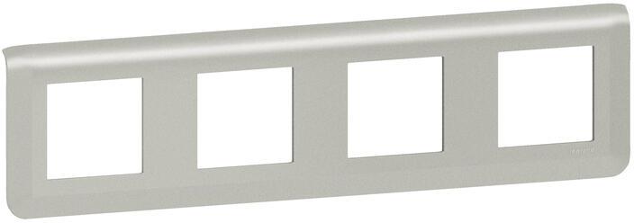 Лицева рамка 4х2 мод. цвят алуминий Mosaic NEW Legrand