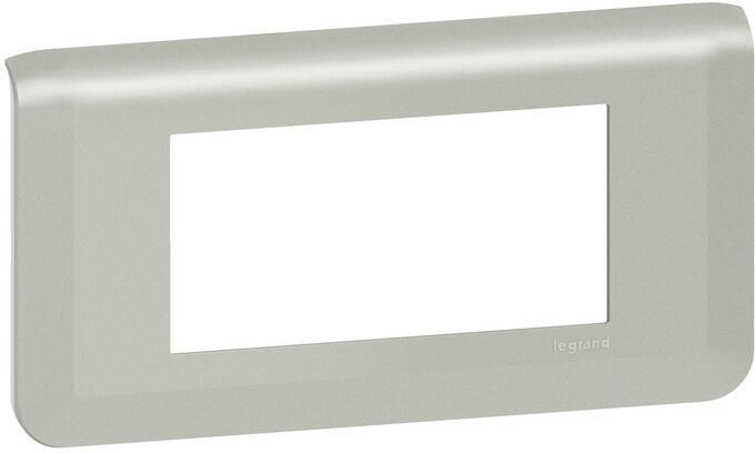 Лицева рамка 4 мод. цвят алуминий Mosaic NEW Legrand