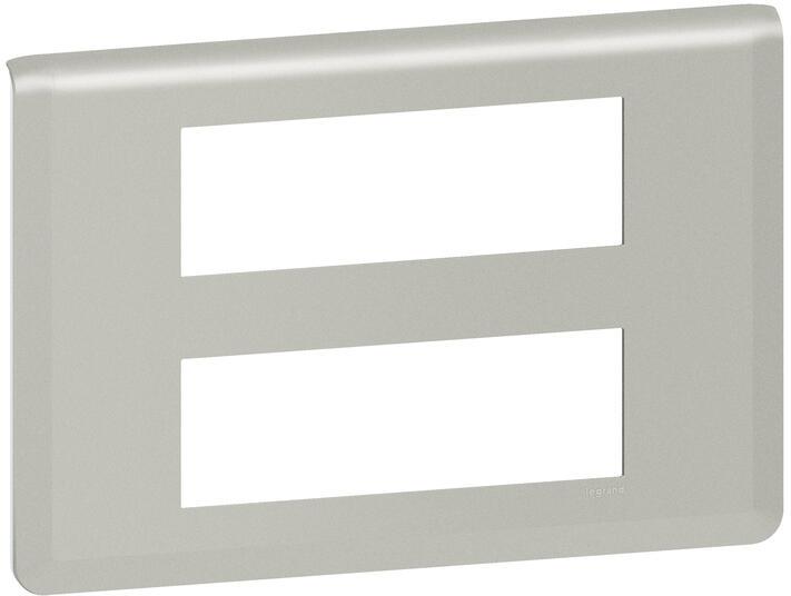 Лицева рамка 2x6 мод. цвят алуминий Mosaic NEW Legrand