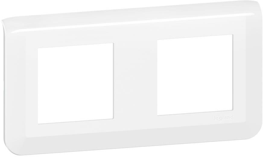 Лицева рамка 2х2 мод. цвят бял Mosaic NEW Legrand