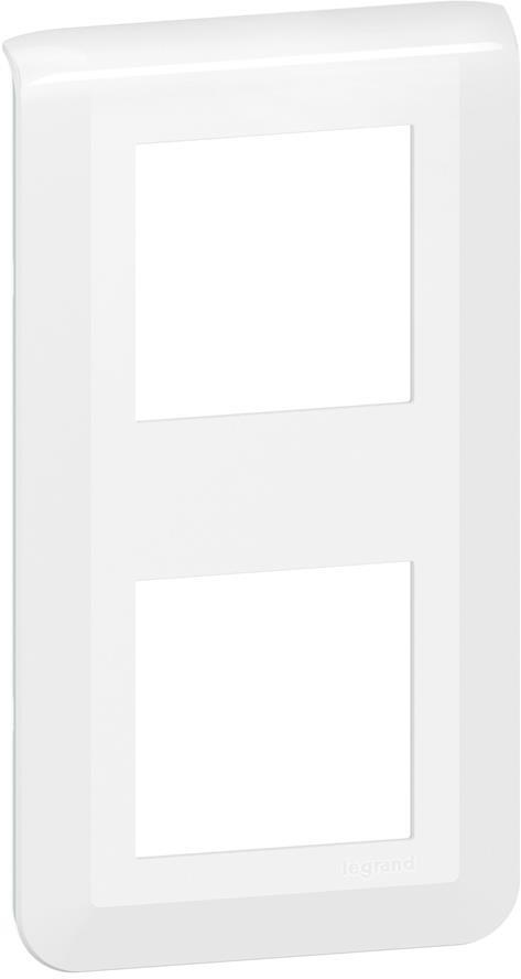 Лицева рамка 2х2 мод. вертикална цвят бял Mosaic NEW Legrand