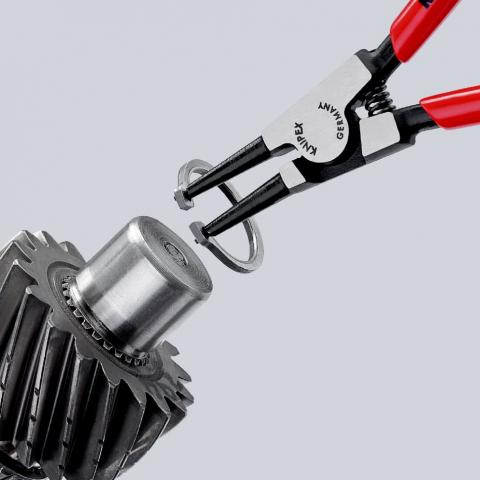 Зегер клещи, Ø10-25мм, червена ръкохватка 140мм, с отваряща пружина, Knipex