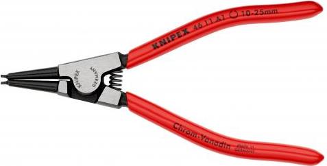 Зегер клещи, Ø10-25мм, червена ръкохватка 140мм, с отваряща пружина, Knipex