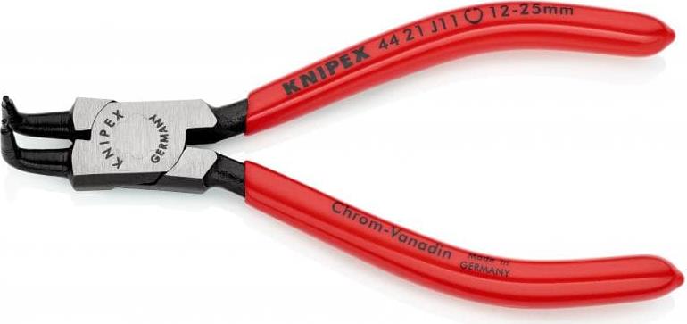 Зегер клещи под ъгъл 90°, Ø12-25мм, червена ръкохватка 130мм, Knipex