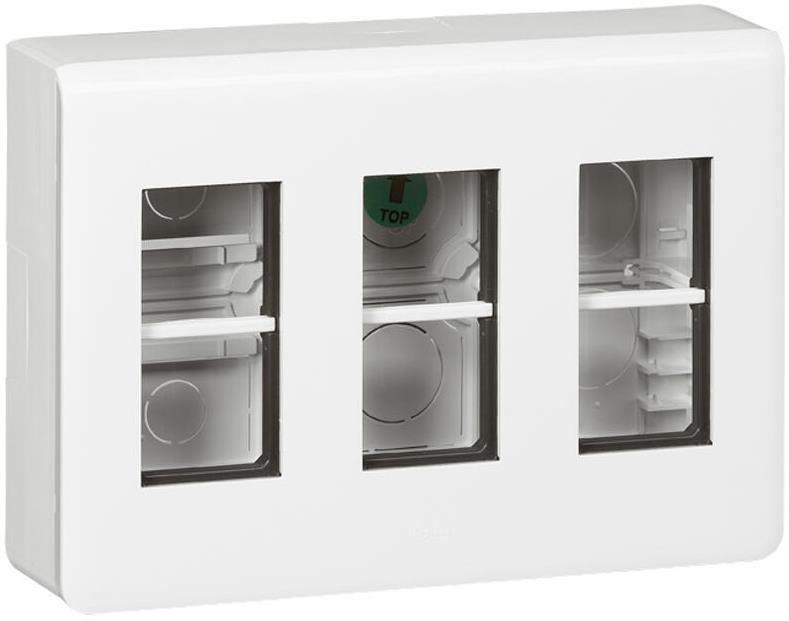 Моноблок 3x4 мод. за повърхностен монтаж цвят бял Mosaic NEW Legrand