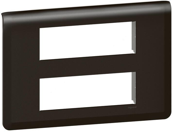 Лицева рамка 2х6 мод. цвят Черен Mosaic NEW Legrand