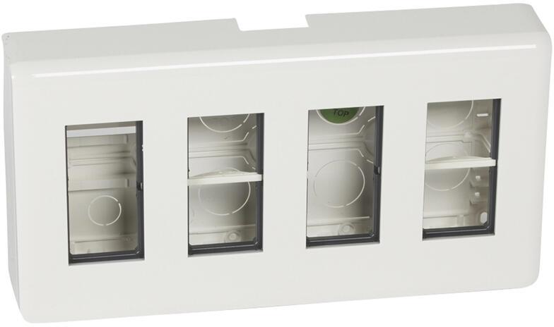 Моноблок 4x4 мод. за повърхностен монтаж цвят бял Mosaic NEW Legrand