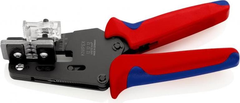 Клещи заголващи прецизни, жило Ø4-10мм, синьо-червена ръкохватка 195мм, с отваряща пружина, Knipex