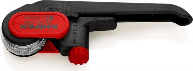 Кабелен нож, за изолация над Ø25мм, черна ръкохватка 150мм, Knipex