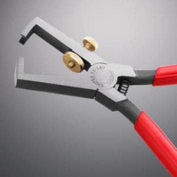 Клещи заголващи универсални, жило Ø5-10мм, червена ръкохватка 160мм, с отваряща пружина, Knipex