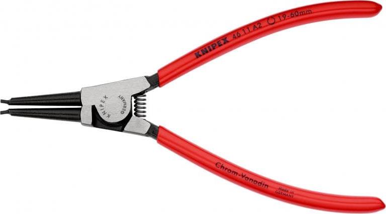 Зегер клещи, Ø19-60мм, червена ръкохватка 180мм, с отваряща пружина, Knipex
