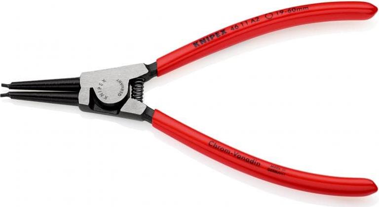Зегер клещи, Ø19-60мм, червена ръкохватка 180мм, с отваряща пружина, Knipex