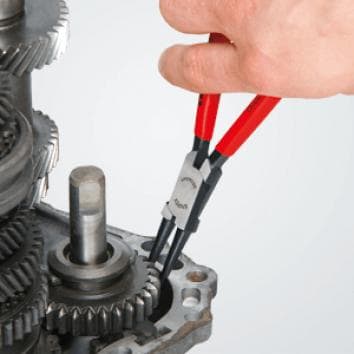 Зегер клещи, Ø19-60мм, червена ръкохватка 180мм, Knipex