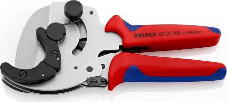 Ножици за рязане на тръби, поцинковани, Ø26-40мм, синьо-червена ръкохватка 210мм, с фиксатор, Knipex