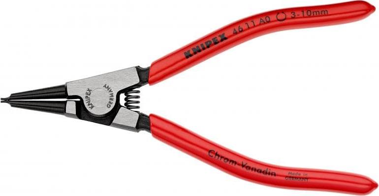 Зегер клещи, Ø3-10мм, червена ръкохватка 140мм, с отваряща пружина, Knipex