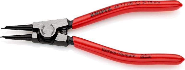 Зегер клещи, Ø3-10мм, червена ръкохватка 140мм, с отваряща пружина, Knipex
