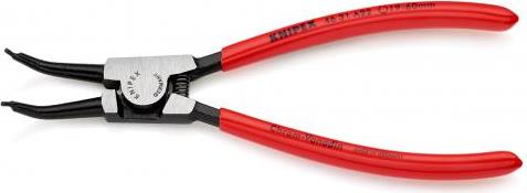 Зегер клещи под ъгъл 45°, полирани, Ø19-60мм, червена ръкохватка 185мм, с отваряща пружина, Knipex