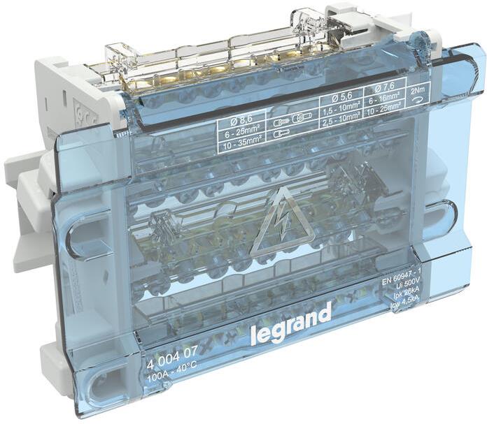 Разпределителен клемен блок 100A 4P 8 модула Legrand