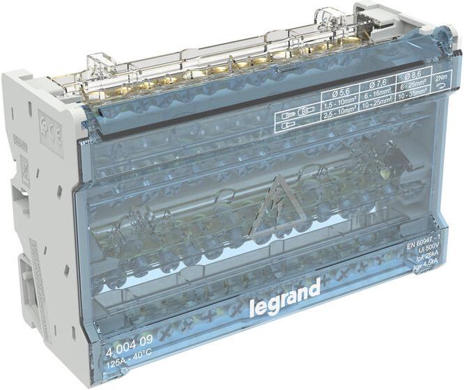 Разпределителен клемен блок 125A 4P 8 модула Legrand