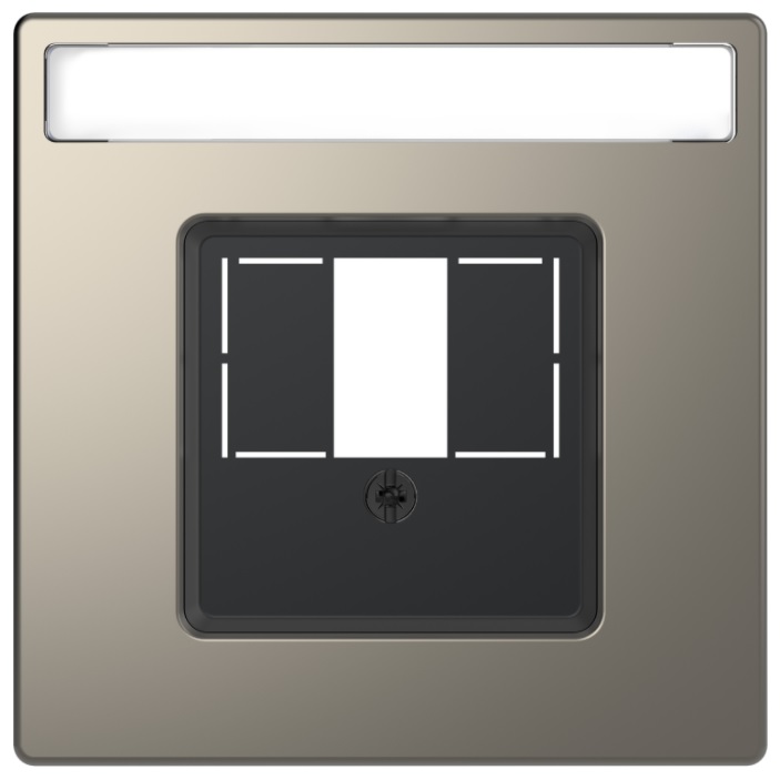 Лицев панел за розетки - HDMI VGA USB и тонколони (единични и двойни) цвят Никел System Design Merten SE /до изчерпване/